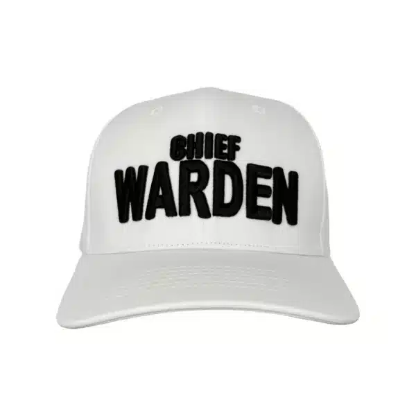Chief Warden hat front view - white emergency warden hat