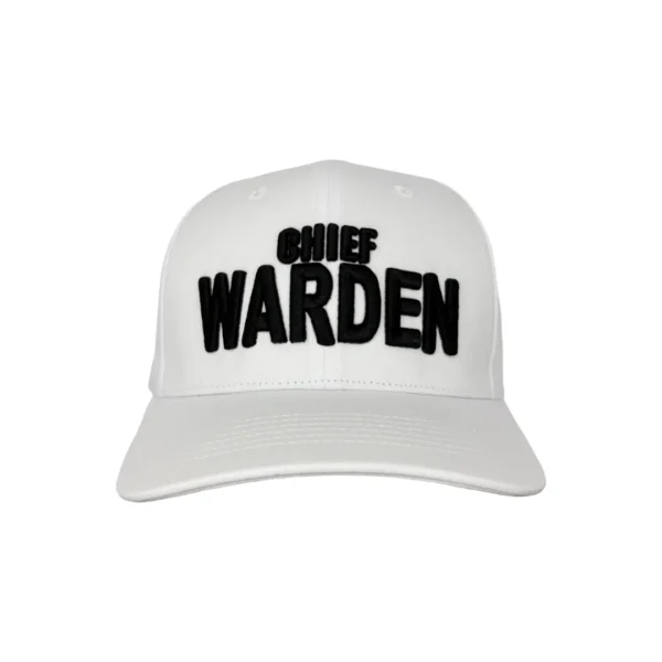 Chief Warden hat front view - white emergency warden hat