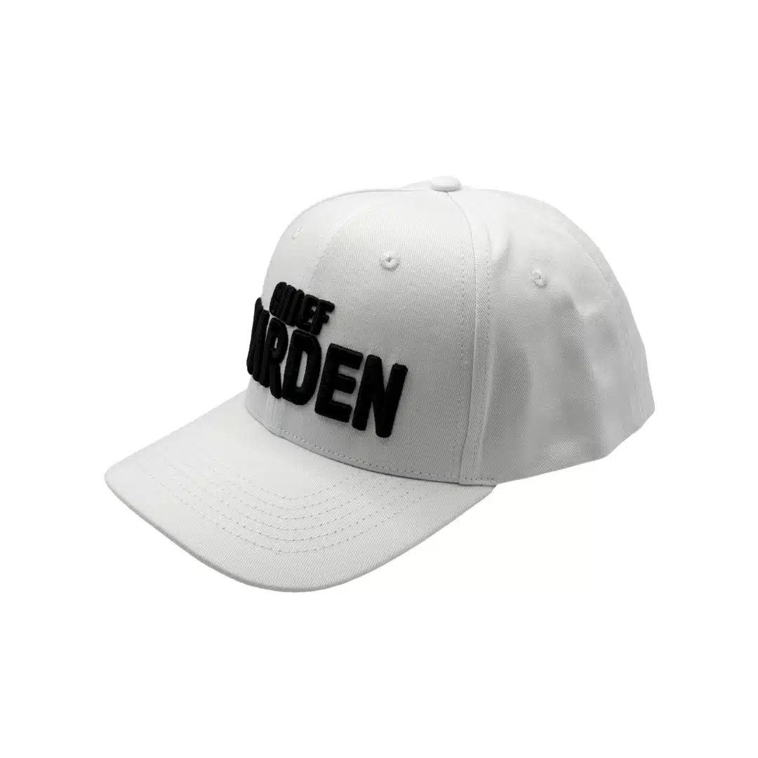 Chief Warden hat left side - white emergency response cap