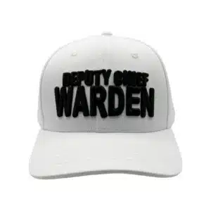 Deputy Chief Warden hat front view - white evacuation warden hat