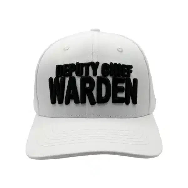 Deputy Chief Warden hat front view - white evacuation warden hat