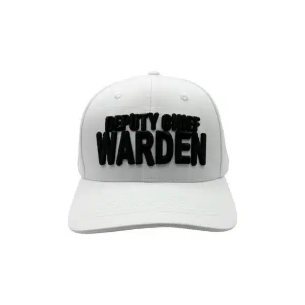 Deputy Chief Warden hat front view - white evacuation warden hat