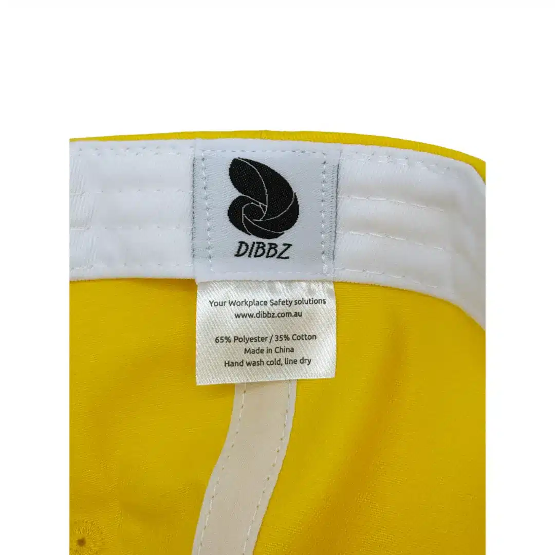 Floor Warden hat tag showing yellow emergency warden cap details